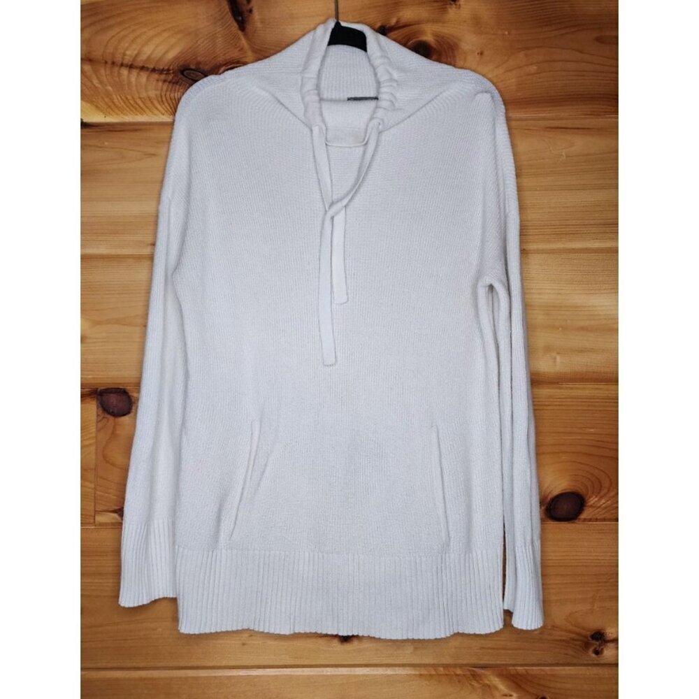 T by Talbots Pullover Sweater Womens XS White Cotton Blend Mock Neck Casual